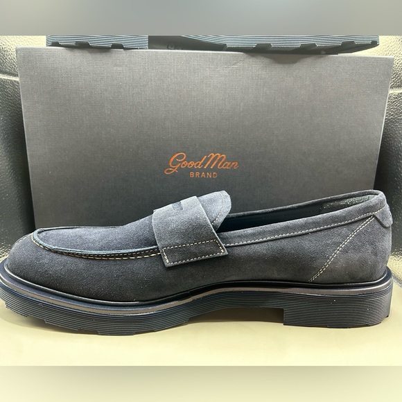 NEW MSRP $228 GOOD MAN BRAND Lexington Loafer in Navy Suede - Picture 5 of 14